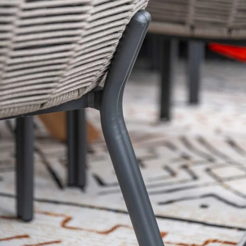Fiji tuinset 7-delig Aluminium Carbon Black met Scotland tafel Napoli Grey 230x115 cm