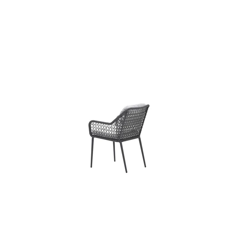Toledo dining tuinstoel carbon black rope donker grijs