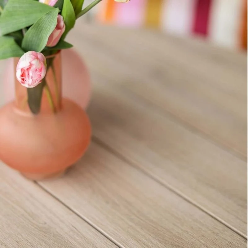 Venice tuinset 6-delig carbon black rope taupe met Edison tuintafel rond 148 cm light teak vironwood