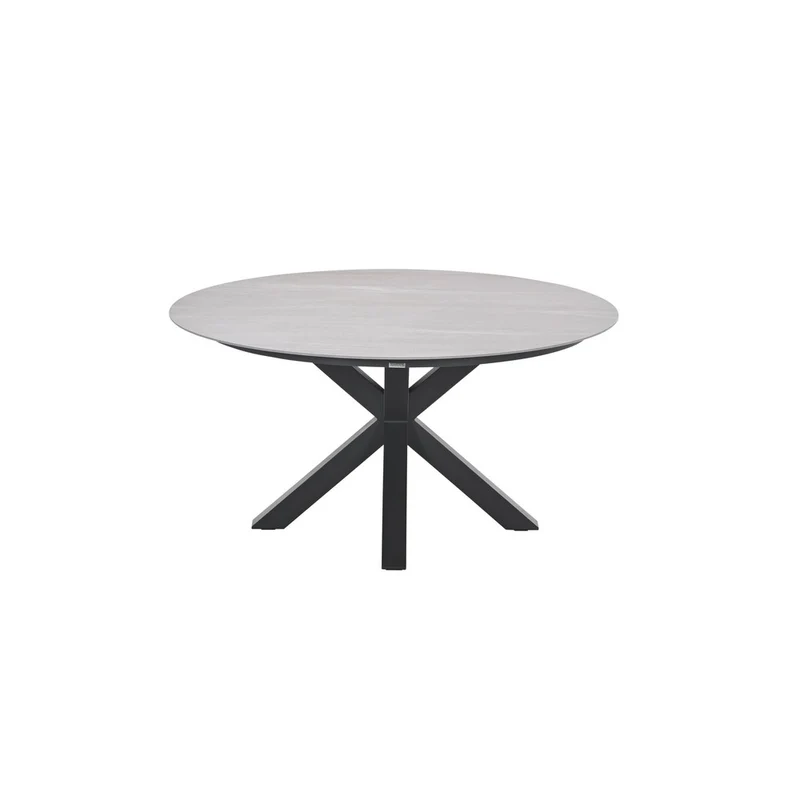 Lowland tuintafel rond 150 cm carbon black