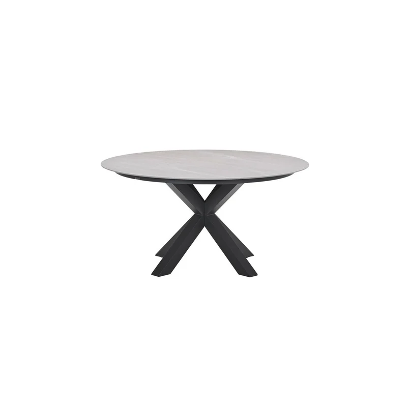 Lowland tuintafel rond 150 cm carbon black