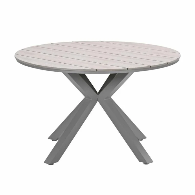 Monti tuinset 5-delig dakar sand met Edison tuintafel rond 122 cm light teak vironwood