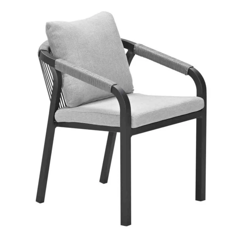Monti dining fauteuil carbon black