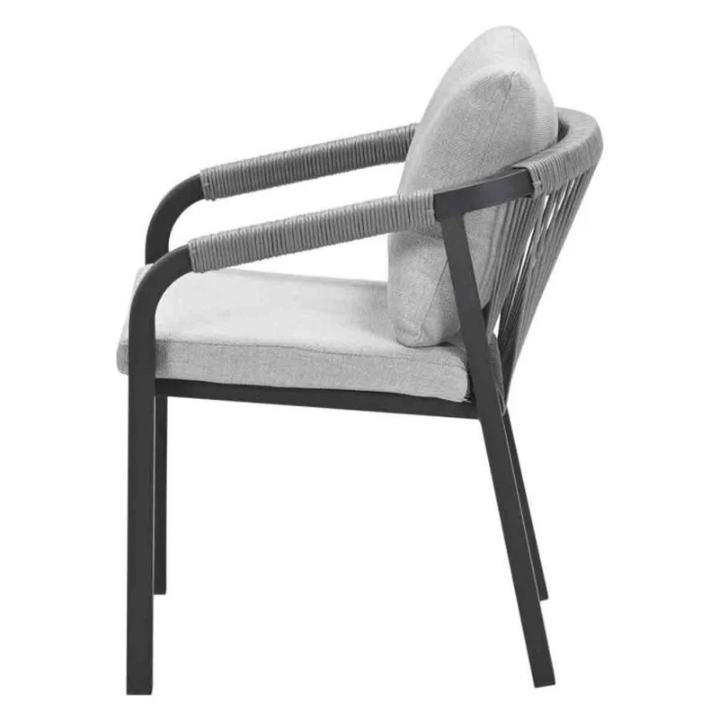 Monti dining fauteuil carbon black