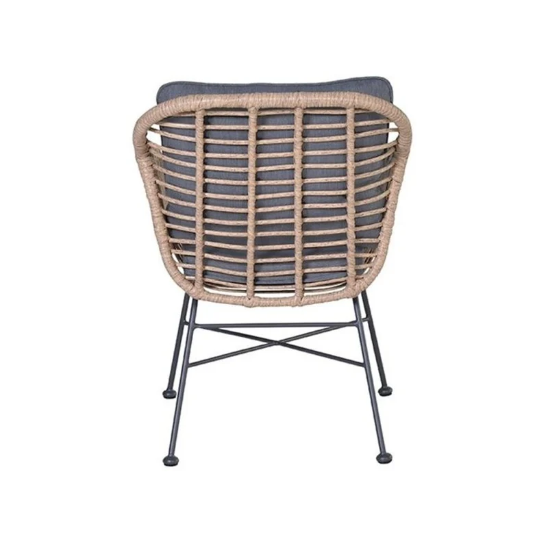 Margriet tuinset 7-delig bruin met Edison tuintafel ovaal 220x115 cm light teak vironwood