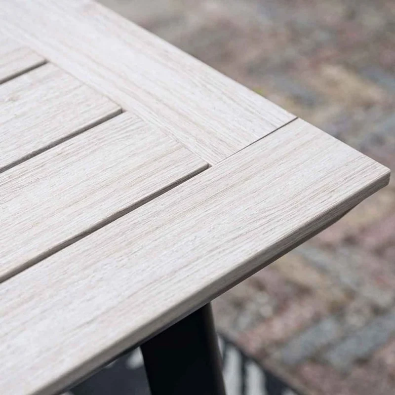 Vigo tuintafel 230x100 cm carbon black light teak - Garden Impressions
