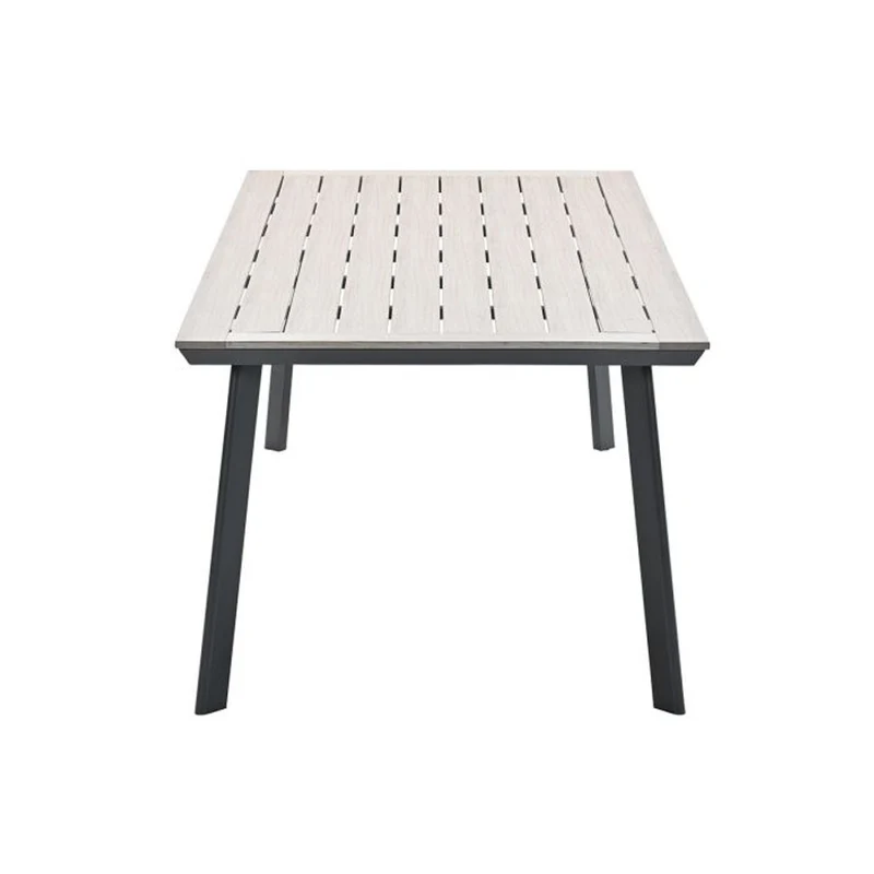 Vigo tuintafel 230x100 cm carbon black light teak - Garden Impressions