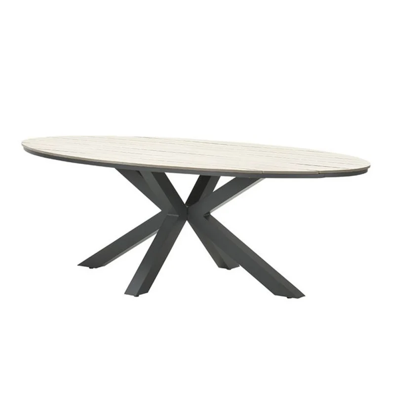 Edison tuintafel ovaal 220x115 cm light teak - Garden Impressions