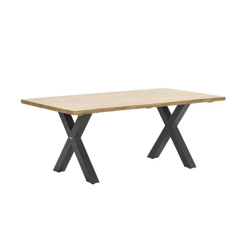 Zeus dining tuintafel grijs 180x100cm x-frame - Garden Impressions