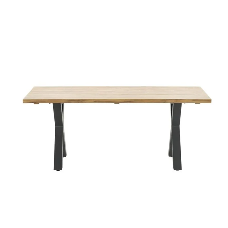 Zeus dining tuintafel grijs 180x100cm x-frame - Garden Impressions