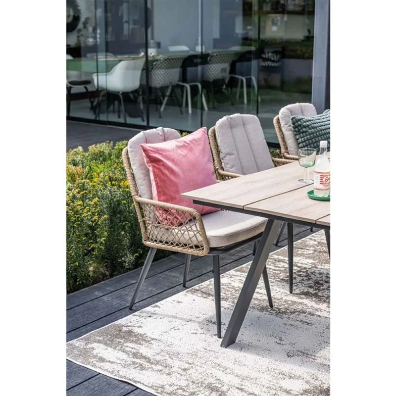 Allasio dining tuinstoel carbon black - Garden Impressions