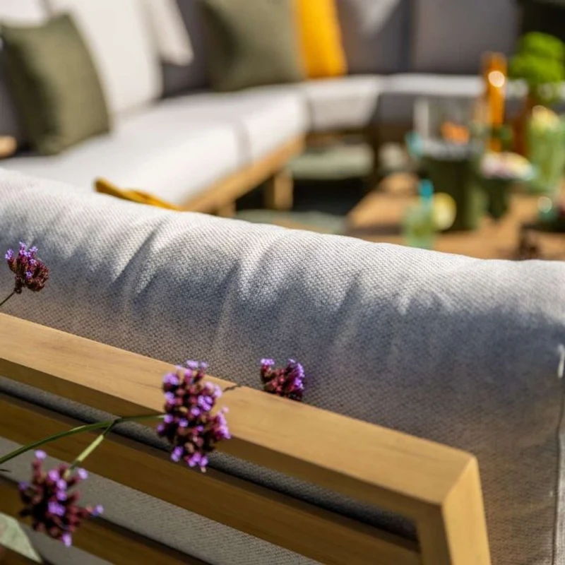 Garden Impressions Chicago lounge fauteuil natural teak look desert sand