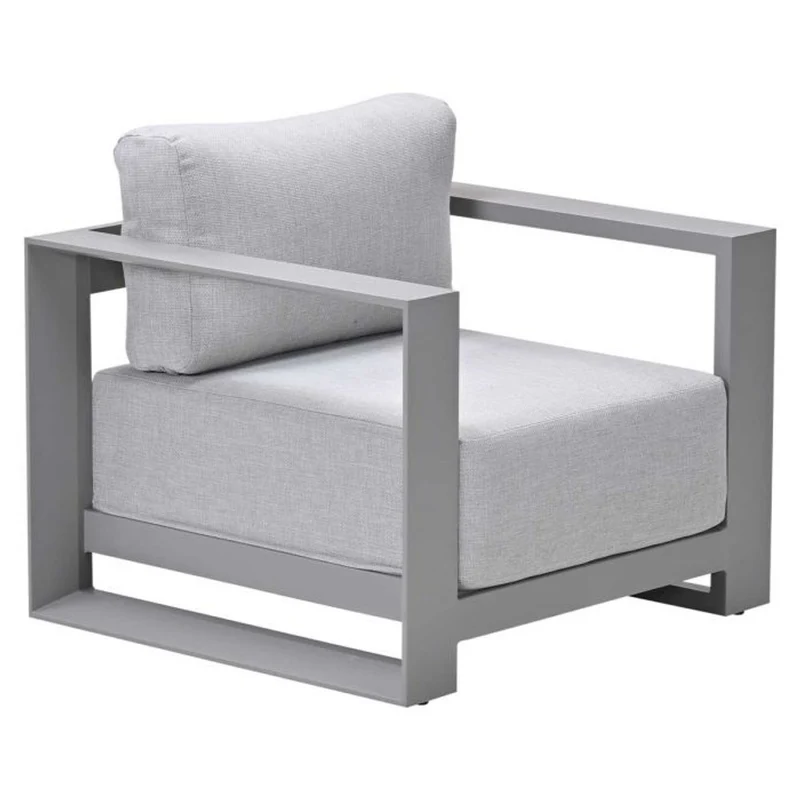 Garden Impressions Levanto lounge fauteuil carbon black valley sand light teaklook