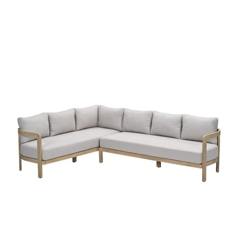 Garden Impressions Ibiza lounge-dining set 2-delig links acacia white wash grijs zand