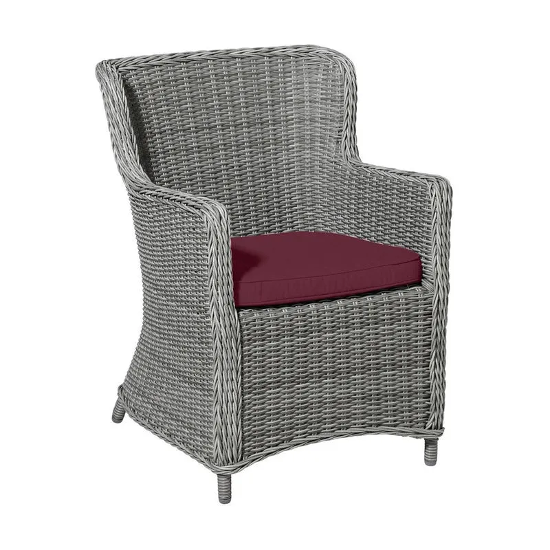 Madison wicker universeel zitkussen Bordeaux canvas eco+ 48x48 cm