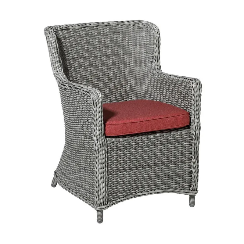 Madison wicker universeel zitkussen Manchester red 48x48 cm