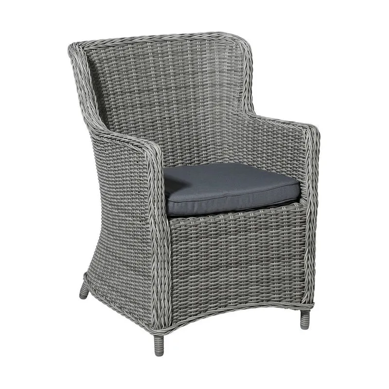 Madison wicker universeel zitkussen Rib grey 48x48 cm