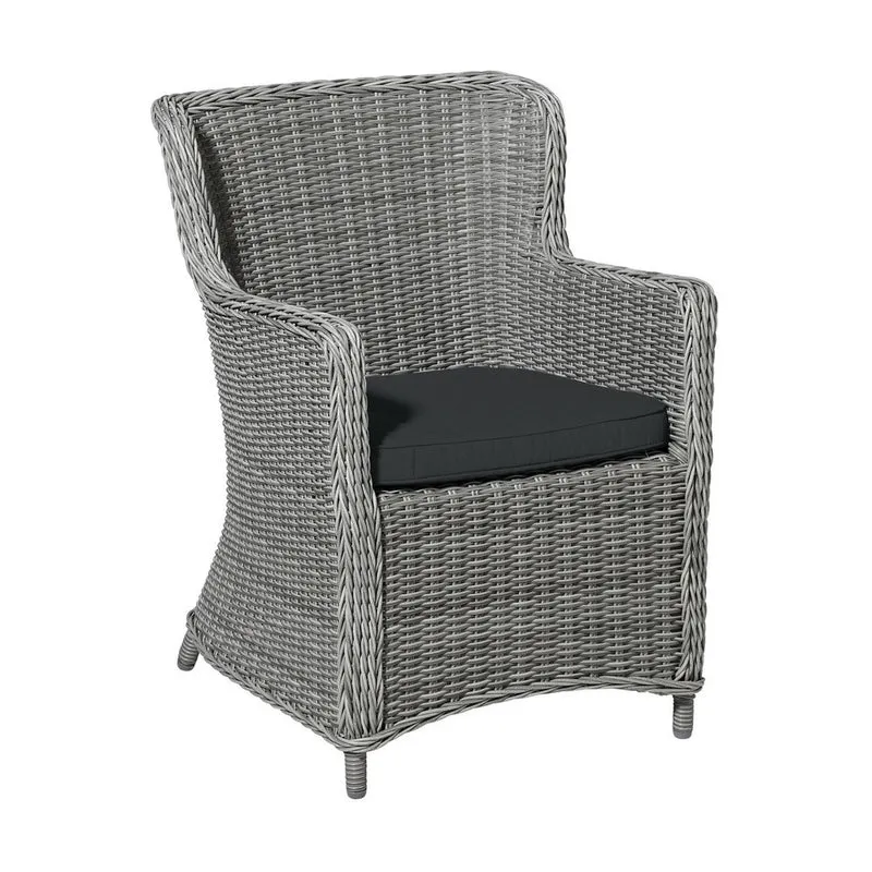 Madison wicker universeel zitkussen Dark grey canvas eco+ 48x48 cm