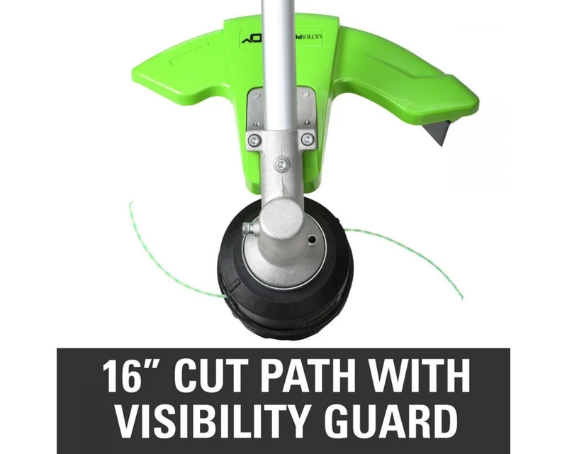 60V 16" Cordless Battery String Trimmer (Attachment Capable) and 8" Edger Attachment Combo Kit: 4.0 Ah Battery and Charger