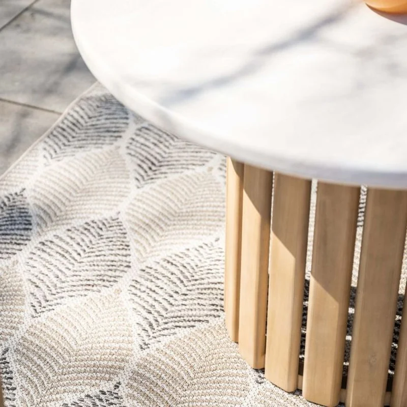 Garden Impressions Ibiza lounge-dining tafel 170x100xH68 cm acacia white wash sand