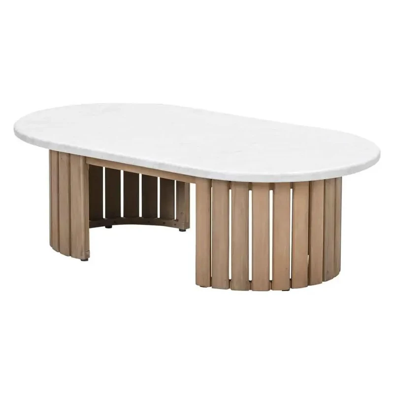 Garden Impressions Ibiza lounge tafel 130x70xH40 cm acacia white wash sand