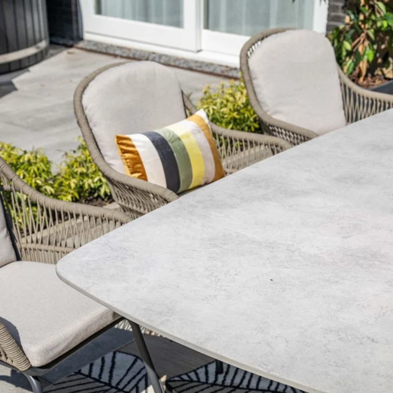 Garden Impressions San Fele dining tafel 220x100xH72 cm carbon black Melfi sand resin