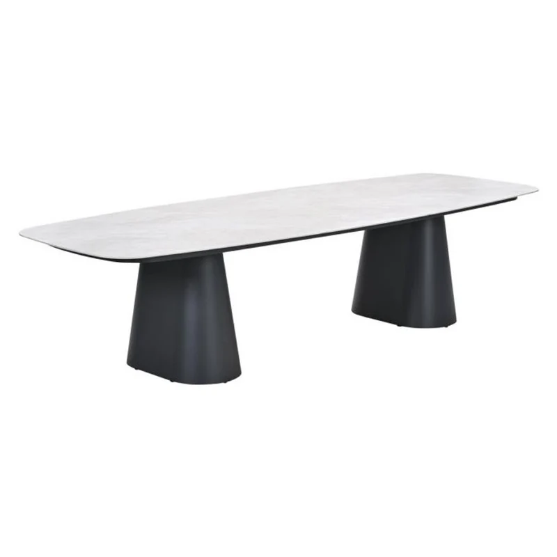 Garden Impressions Denver dining tafel 320x120 cm carbon black Centostone Verona sand