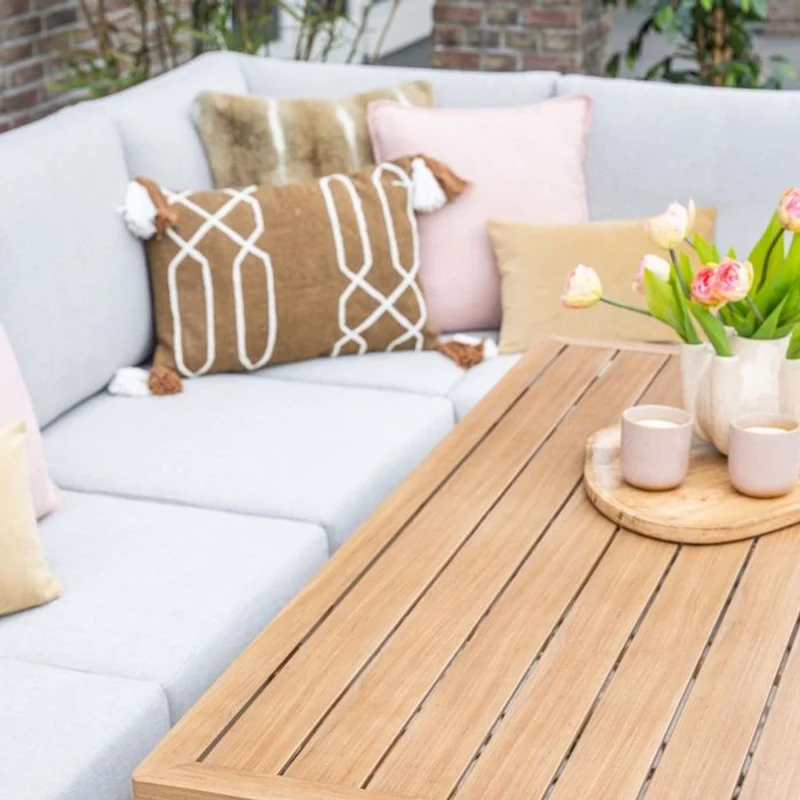 Garden Impressions Bahama lounge-dining set 5-delig light teaklook taupe valley sand