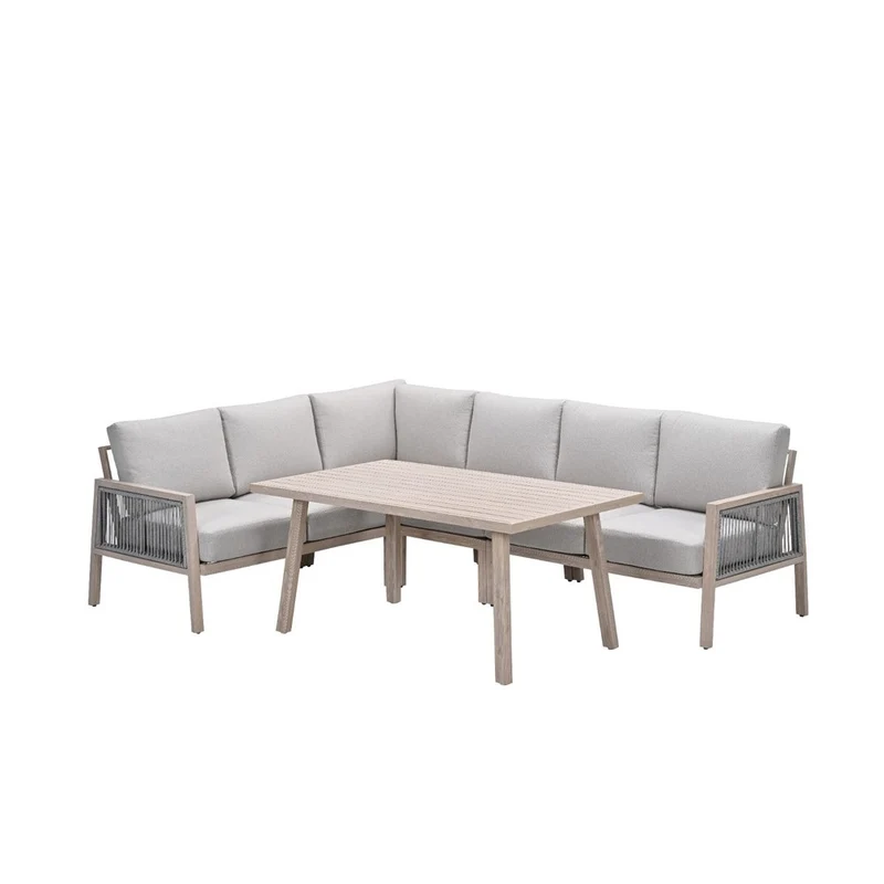 Garden Impressions Decala lounge-dining set 5-delig licht eikenlook sand desert sand