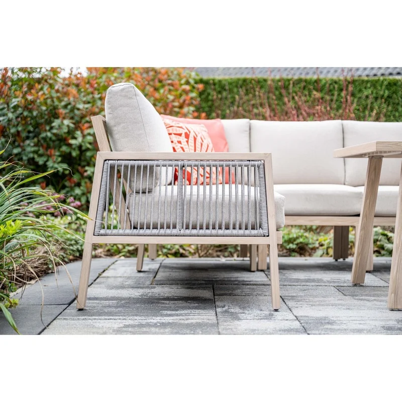 Garden Impressions Decala lounge-dining set 5-delig licht eikenlook sand desert sand