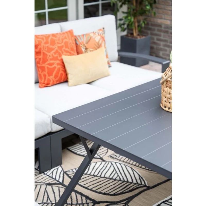 Garden Impressions Rondo lounge-dining set 6-delig carbon black valley sand