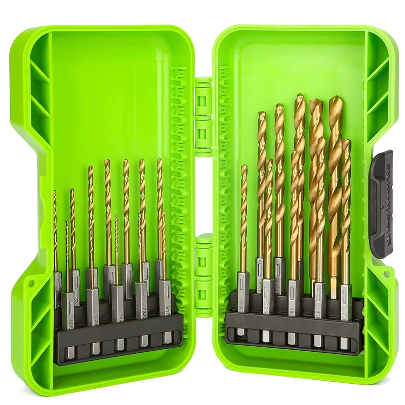 22 Piece Titanium Drilling Bit Set