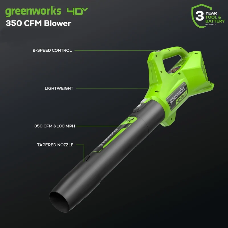 40V 15" Cordless Battery String Trimmer/Blower Combo Kit: 2.5 Ah Battery and Charger