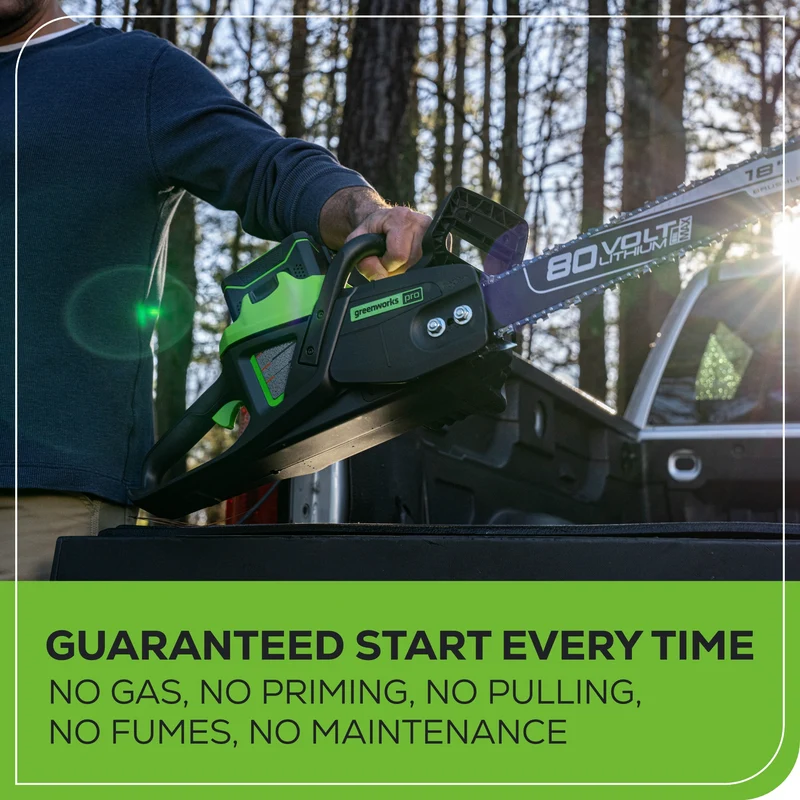 80V 18" Cordless Battery 2.5kW Chainsaw (Tool Only)