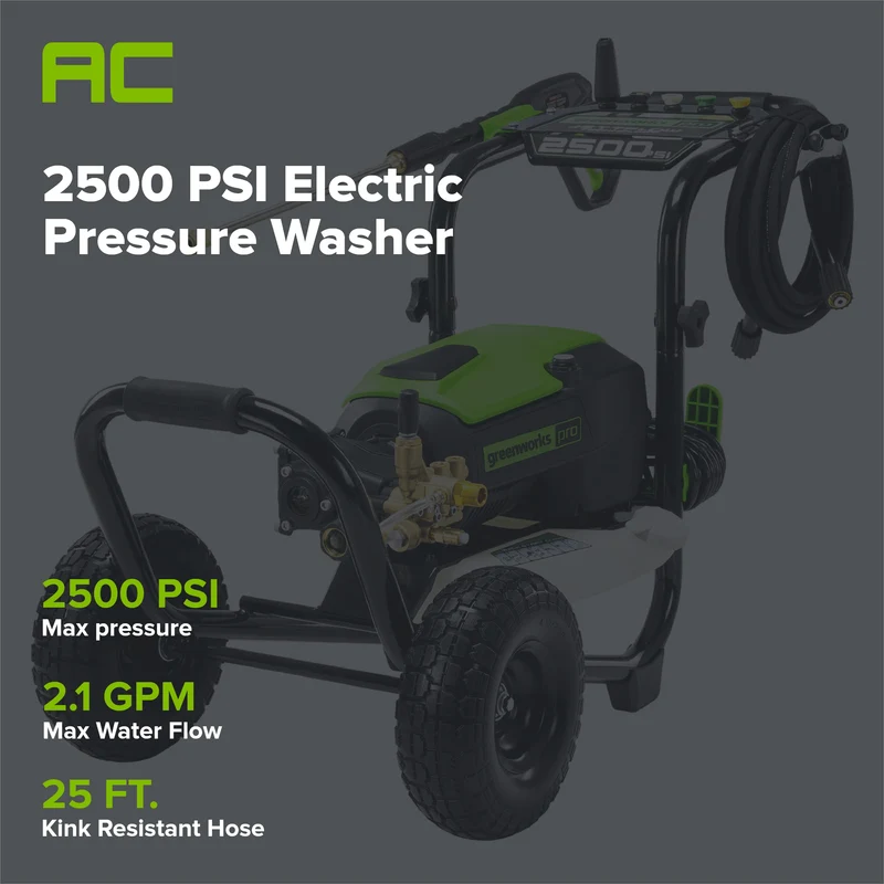 2500 PSI 2.1 GPM Cold Water Electric Pressure Washer