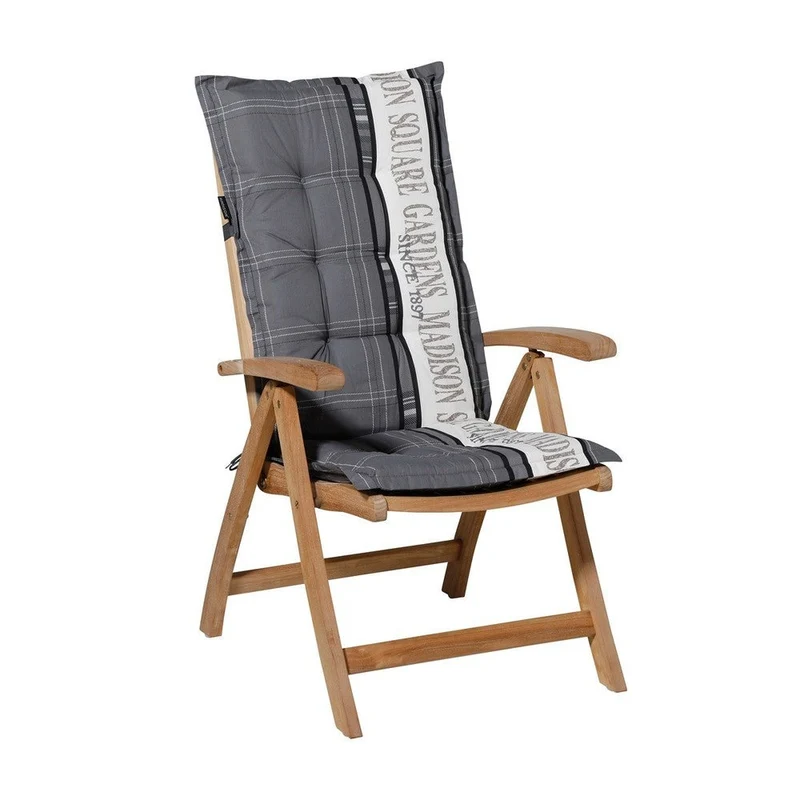 Madison stoelkussen lage rug Madison garden grey 105x50 cm