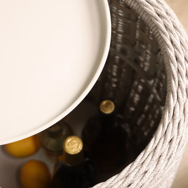 Boender Outdoor Rope Geweven Bijzettafels en tuinbox