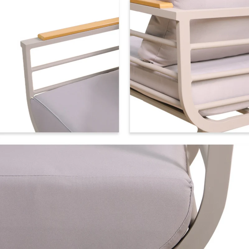 York stoel-bank loungeset 4-delig aluminium