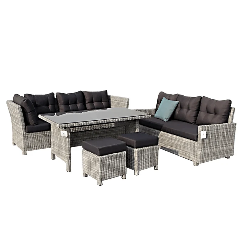 Boender Outdoor Dragon dining loungeset 5-delig lichtgrijs