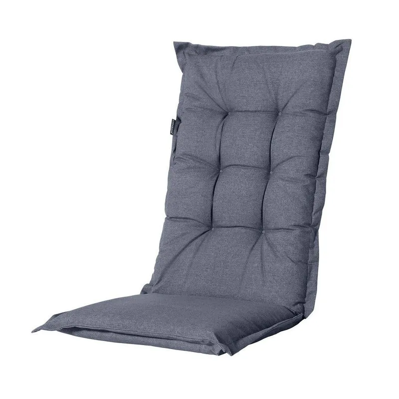 Madison stoelkussen hoge rug Outdoor Manchester denim grey 123x50 cm