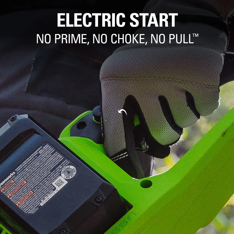 48V (24V x 2) 16" Cordless Battery Chainsaw: (2) 4.0 Ah USB Batteries and Dual-Port Charger