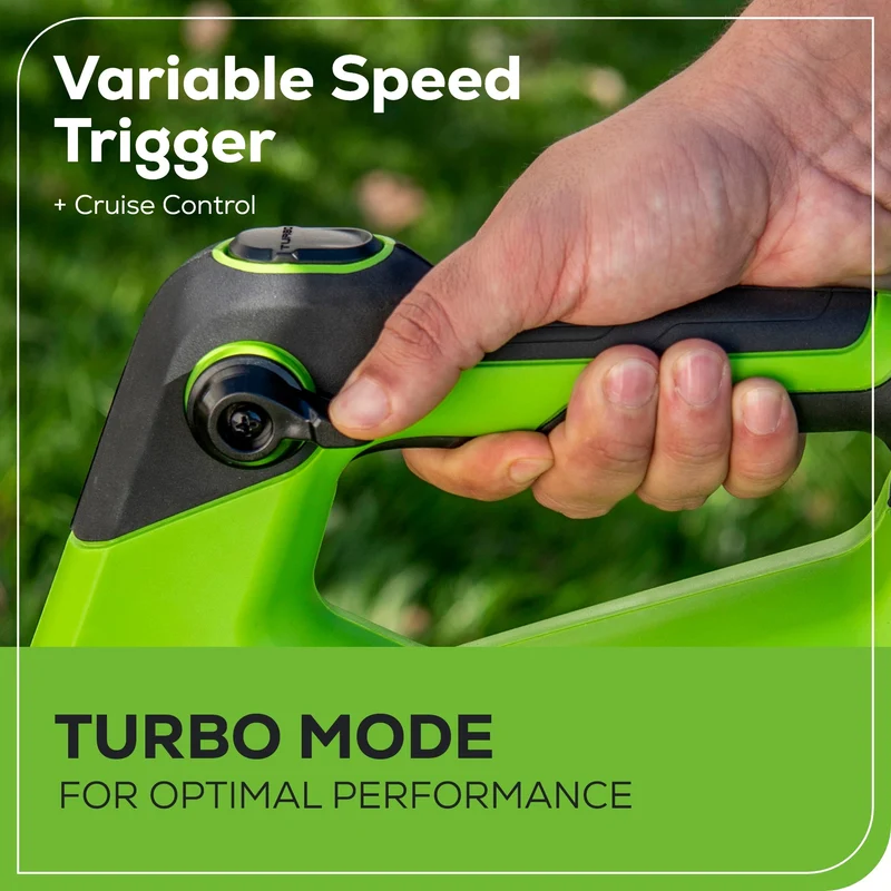 48V (24V x 2) 585 CFM Cordless Battery Leaf Blower w/ (2) 4.0 Ah USB Batteries & Dual Port Charger