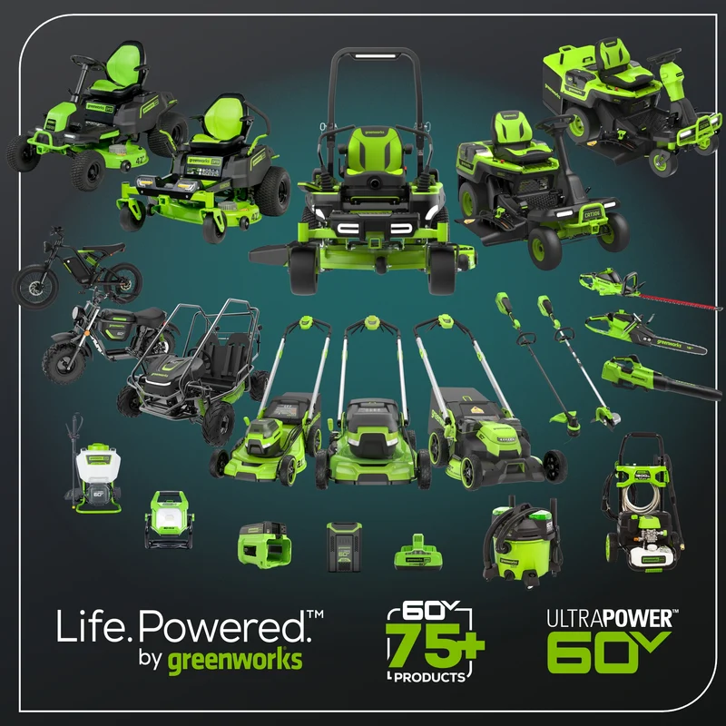 60V 42" Cordless Battery CrossoverT Riding Lawn Mower: (6) 8.0 Ah Batteries and (3) Dual-Port Turbo Chargers, CRT4261