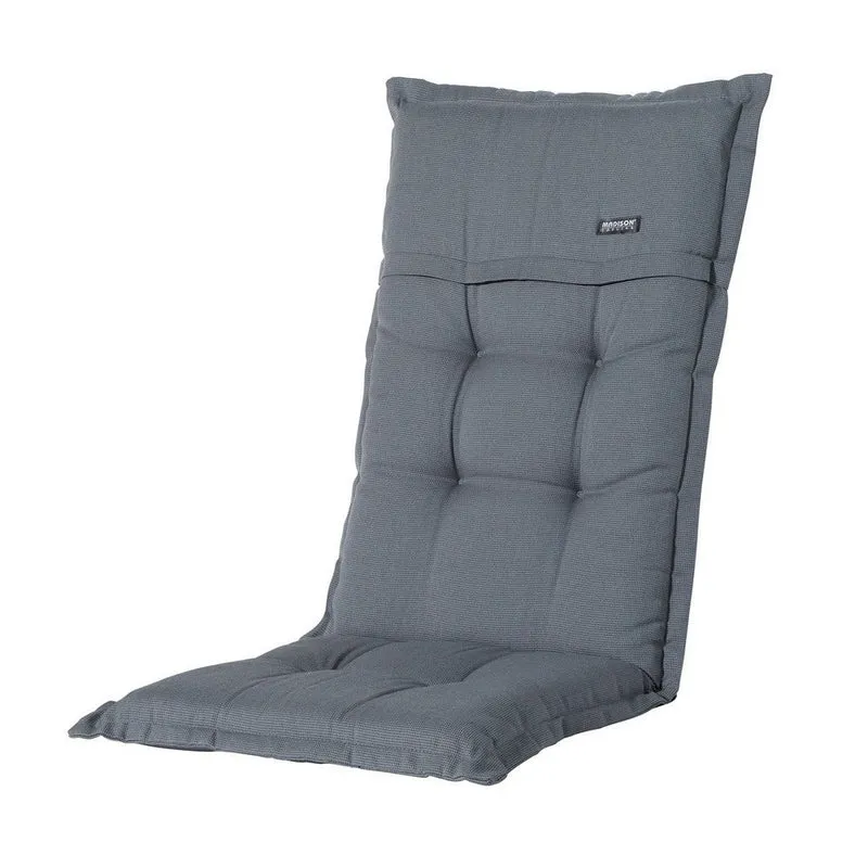 Madison stoelkussen hoge rug Rib grey 123x50 cm