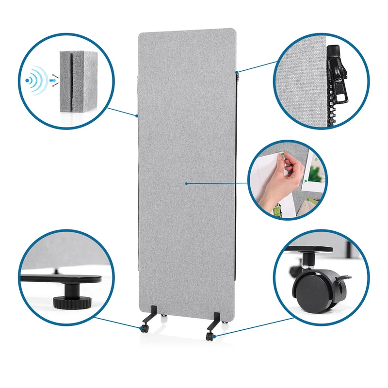 B-Ware hjh OFFICE Trennwand FLEXMIUT Panel Sichtschutz Akustikwand PET SIEHE TEXT/FOTO
