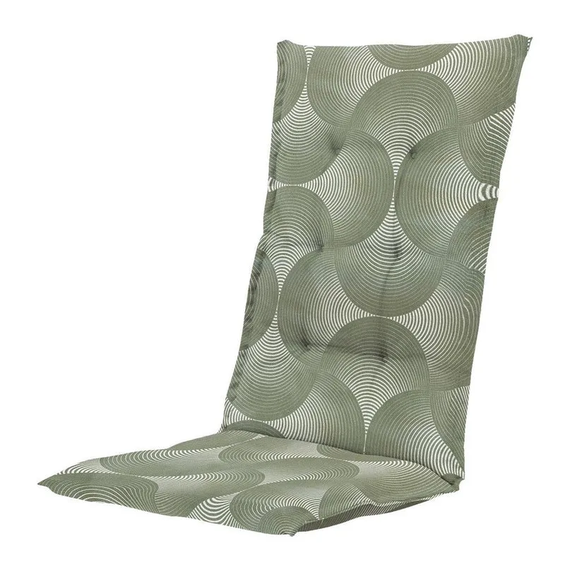Madison stoelkussen hoge rug Outdoor WR Napels rondo khaki 123x50 cm