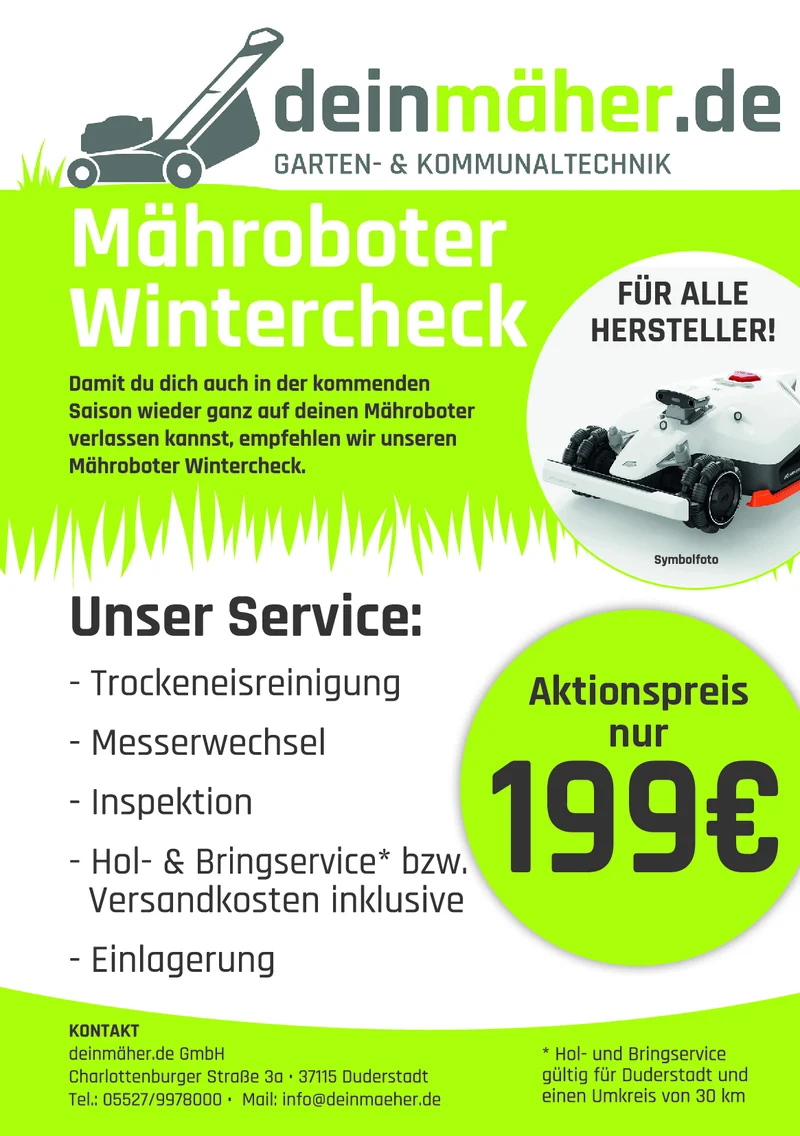 Mähroboter Wintercheck