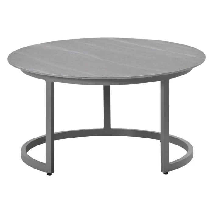 Garden Impressions Monte Carlo lounge tafel Ø80xH40 cm taupe Centostone Napoli sand
