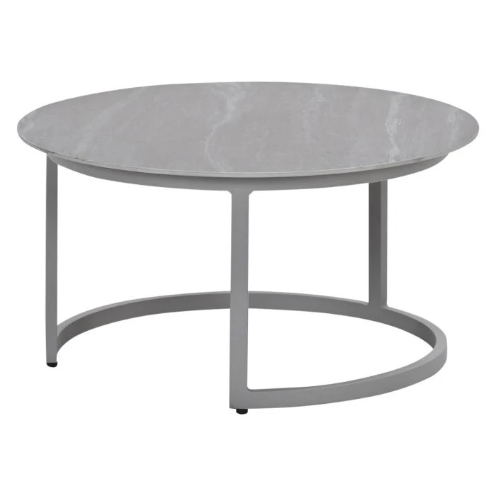 Garden Impressions Monte Carlo lounge tafel Ø80xH40 cm taupe Centostone Napoli sand