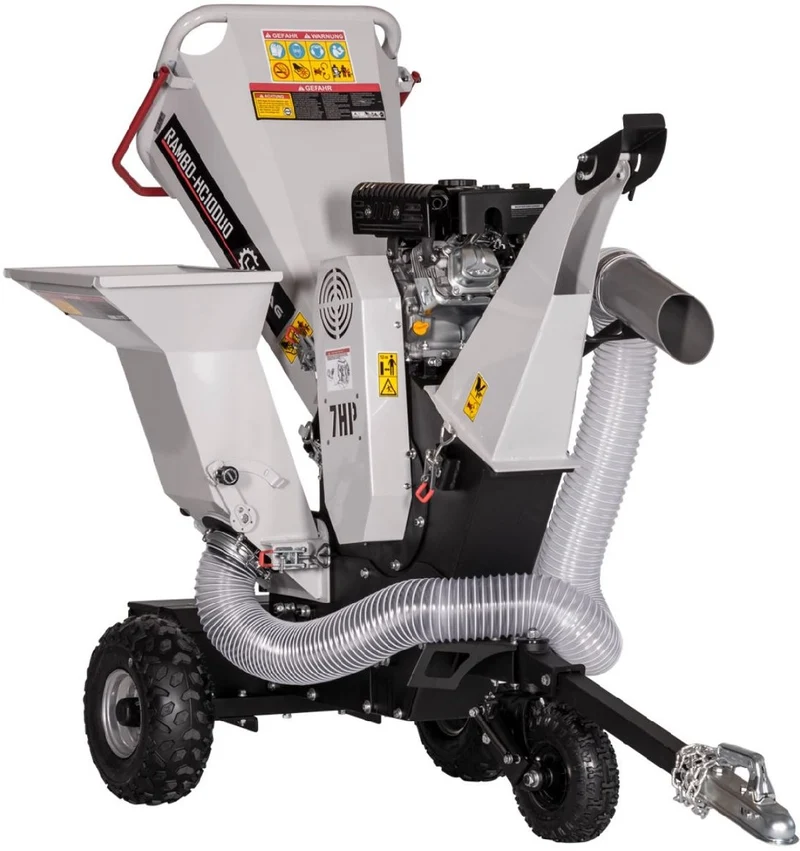Lumag Häcksler mit Benzinmotor RAMBO HC10DUO Kombi-Häcksler mit Saugschlauch